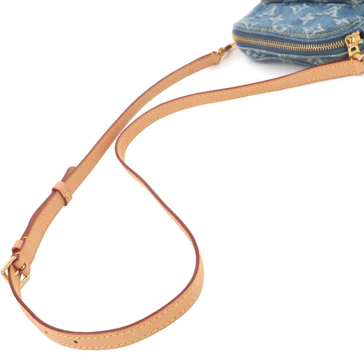 Louis Vuitton LV Remix Pochette Fairfax Shoulder Bag Monogram Denim Blue — view 6