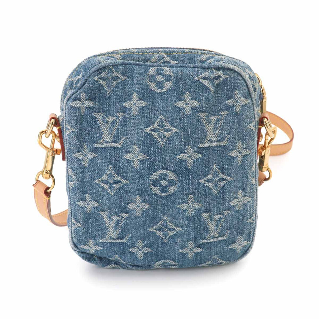 Louis Vuitton LV Remix Pochette Fairfax Shoulder Bag Monogram Denim Blue — view 3