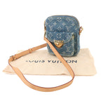 Louis Vuitton LV Remix Pochette Fairfax Shoulder Bag Monogram Denim Blue — view 2