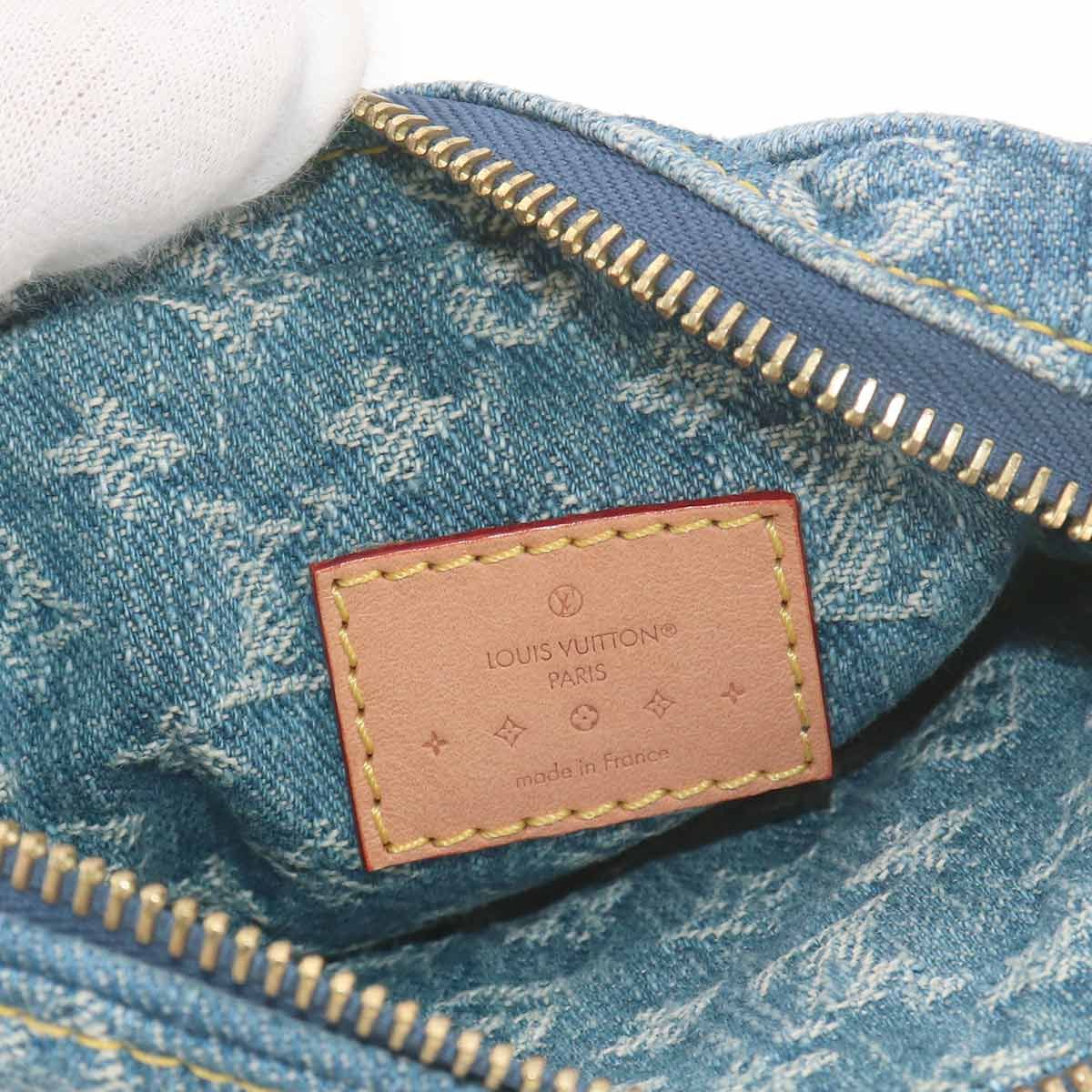Louis Vuitton LV Remix Pochette Fairfax Shoulder Bag Monogram Denim Blue — view 8