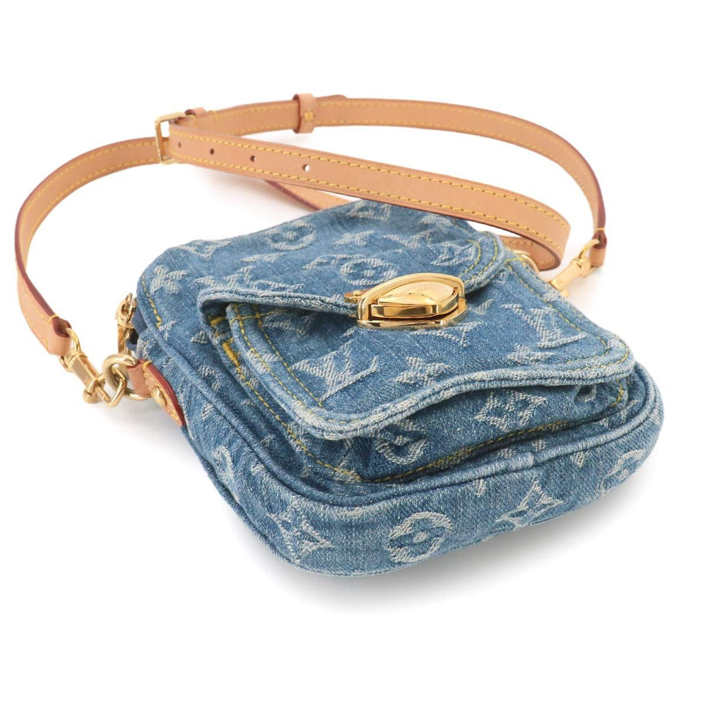 Louis Vuitton LV Remix Pochette Fairfax Shoulder Bag Monogram Denim Blue — view 5