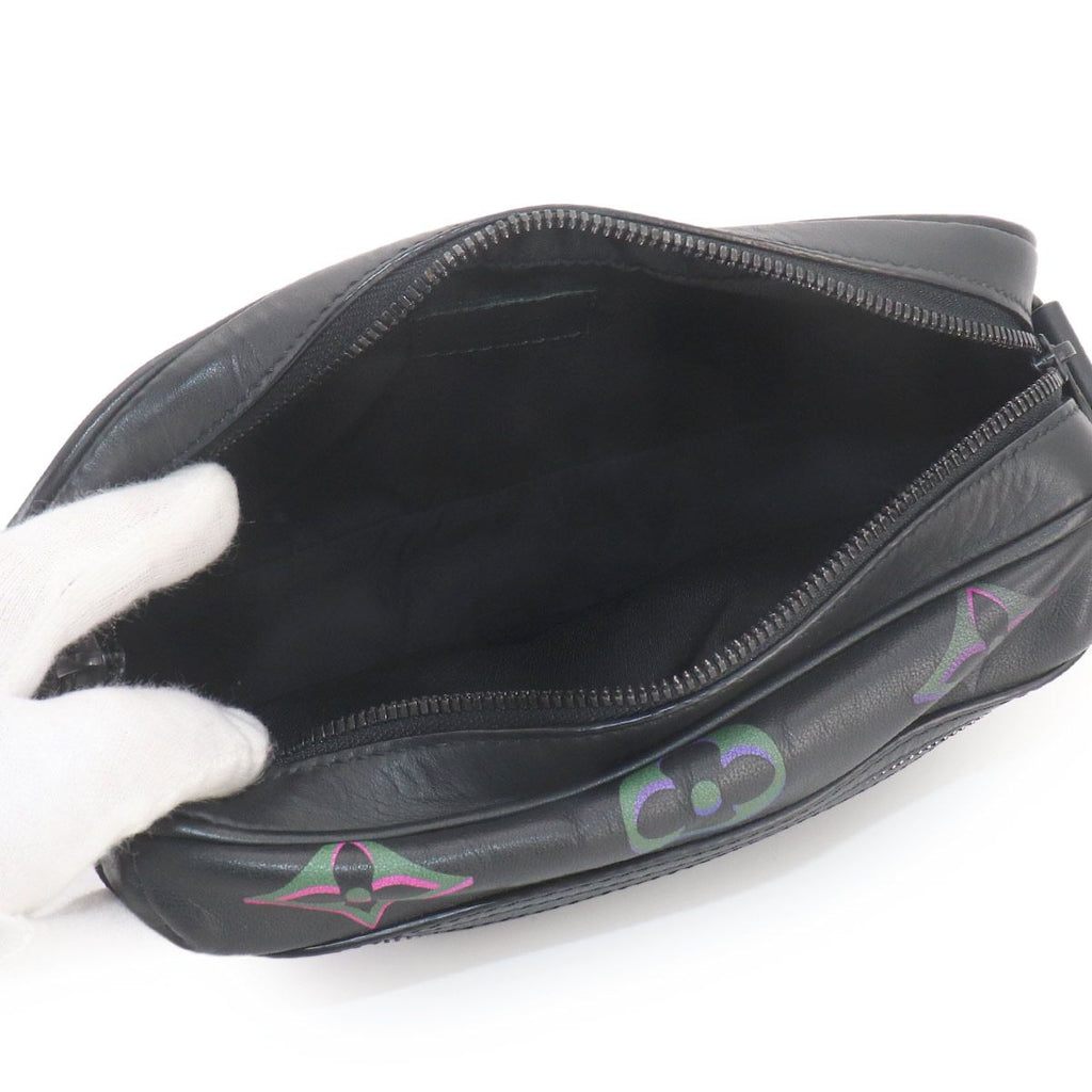 Louis Vuitton Comet Messenger Shoulder Bag Leather Black Multicolor — view 6