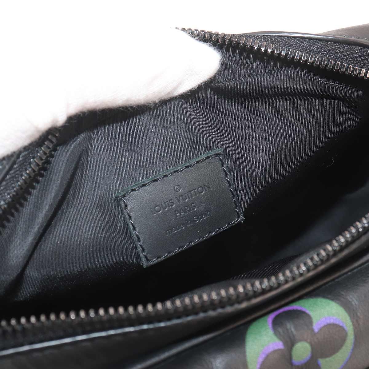 Louis Vuitton Comet Messenger Shoulder Bag Leather Black Multicolor — view 7
