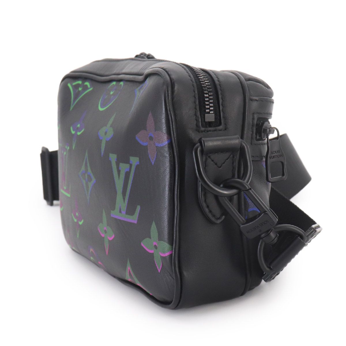 Louis Vuitton Comet Messenger Shoulder Bag Leather Black Multicolor — view 3
