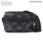 Louis Vuitton Comet Messenger Shoulder Bag Leather Black Multicolor