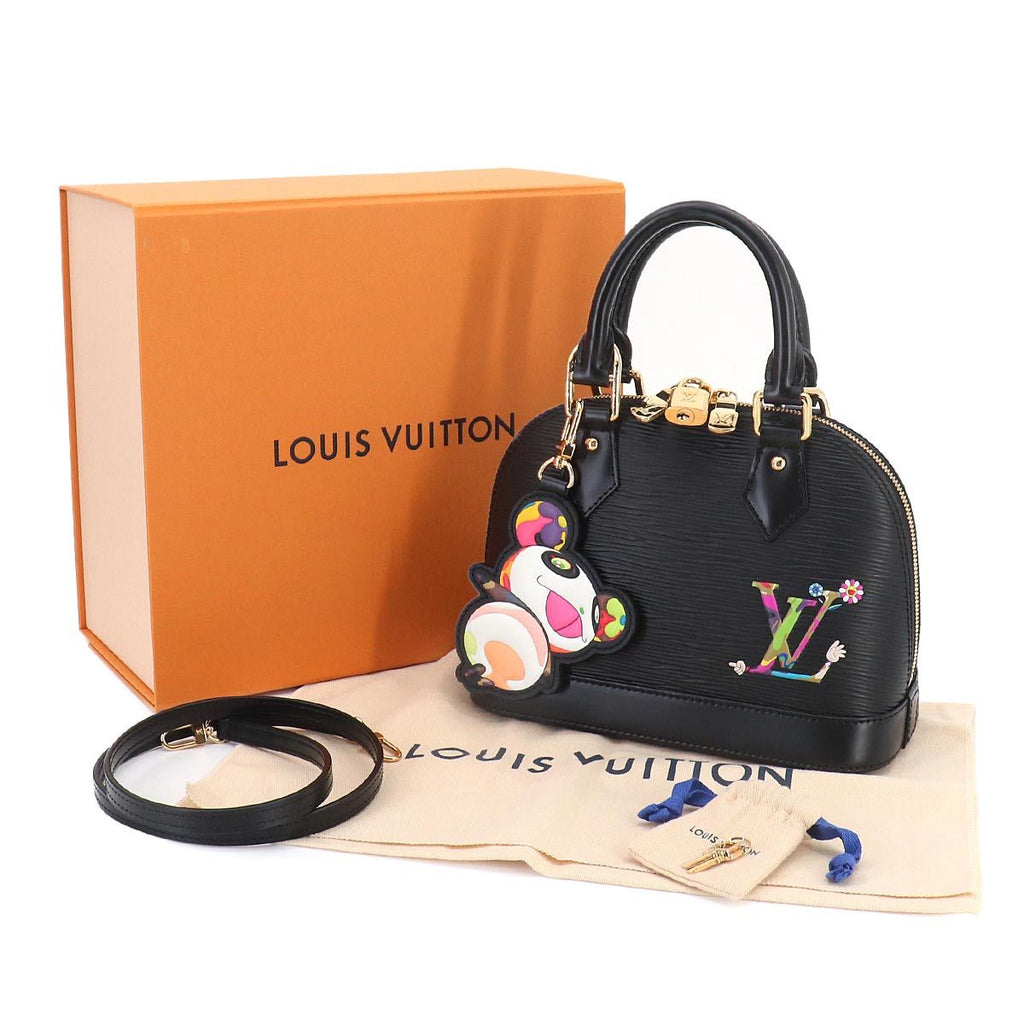 Louis Vuitton LV Takashi Murakami Epi Alma BB 2-Way Bag Black — view 2
