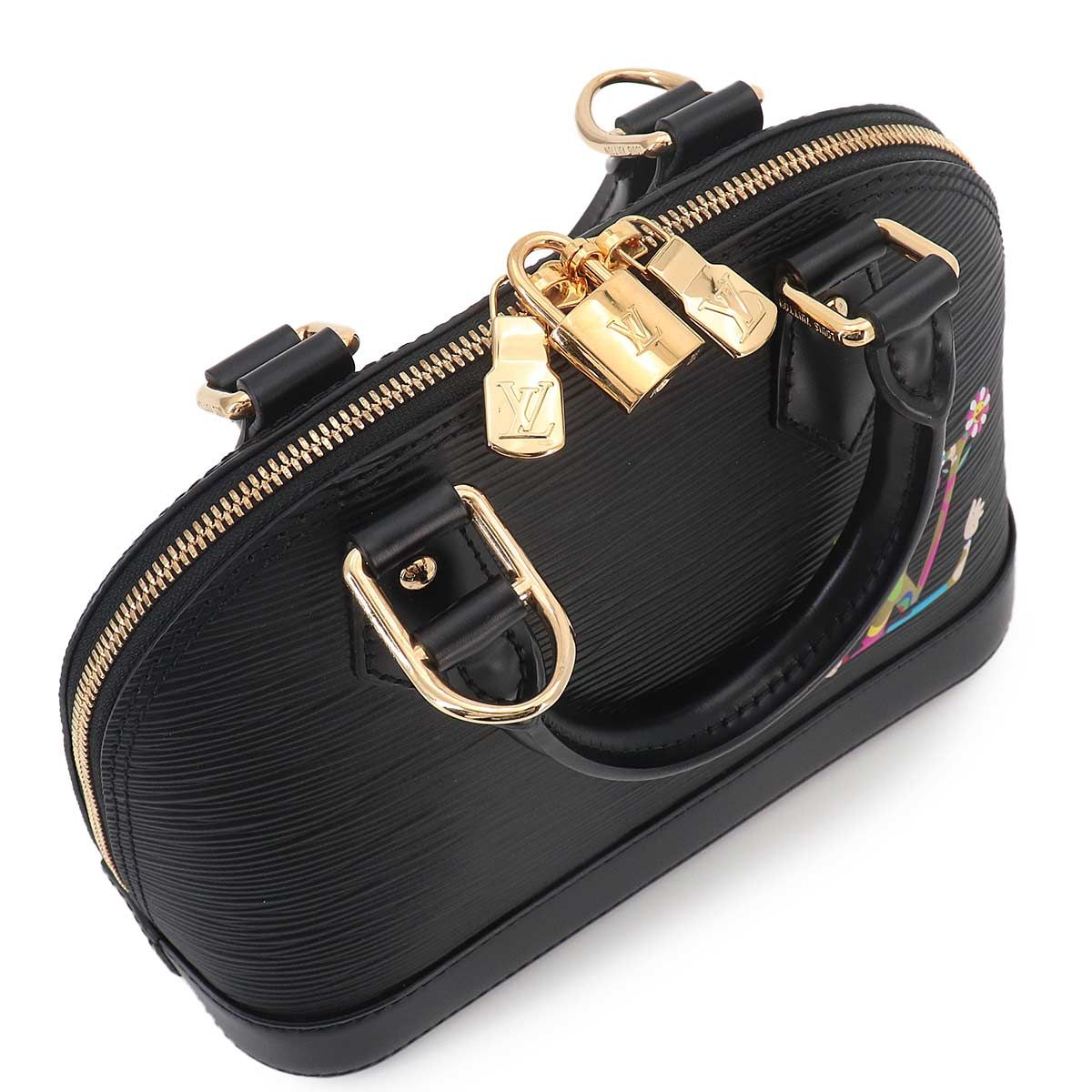 Louis Vuitton LV Takashi Murakami Epi Alma BB 2-Way Bag Black — view 9