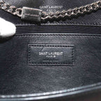 Saint Laurent Kate Chain Shoulder Bag Leather Black Medium — view 8