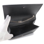 Saint Laurent Kate Chain Shoulder Bag Leather Black Medium — view 6