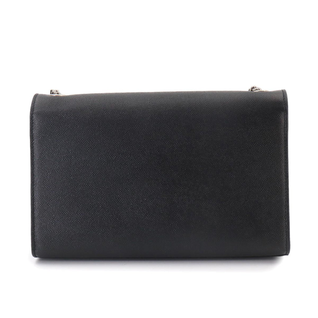 Saint Laurent Kate Chain Shoulder Bag Leather Black Medium — view 2