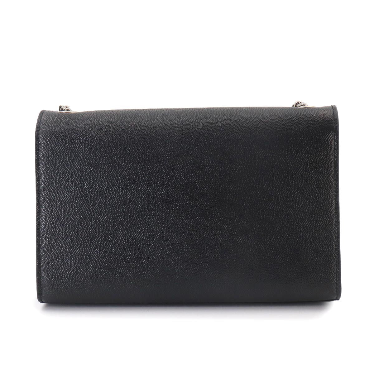 Saint Laurent Kate Chain Shoulder Bag Leather Black Medium — view 2