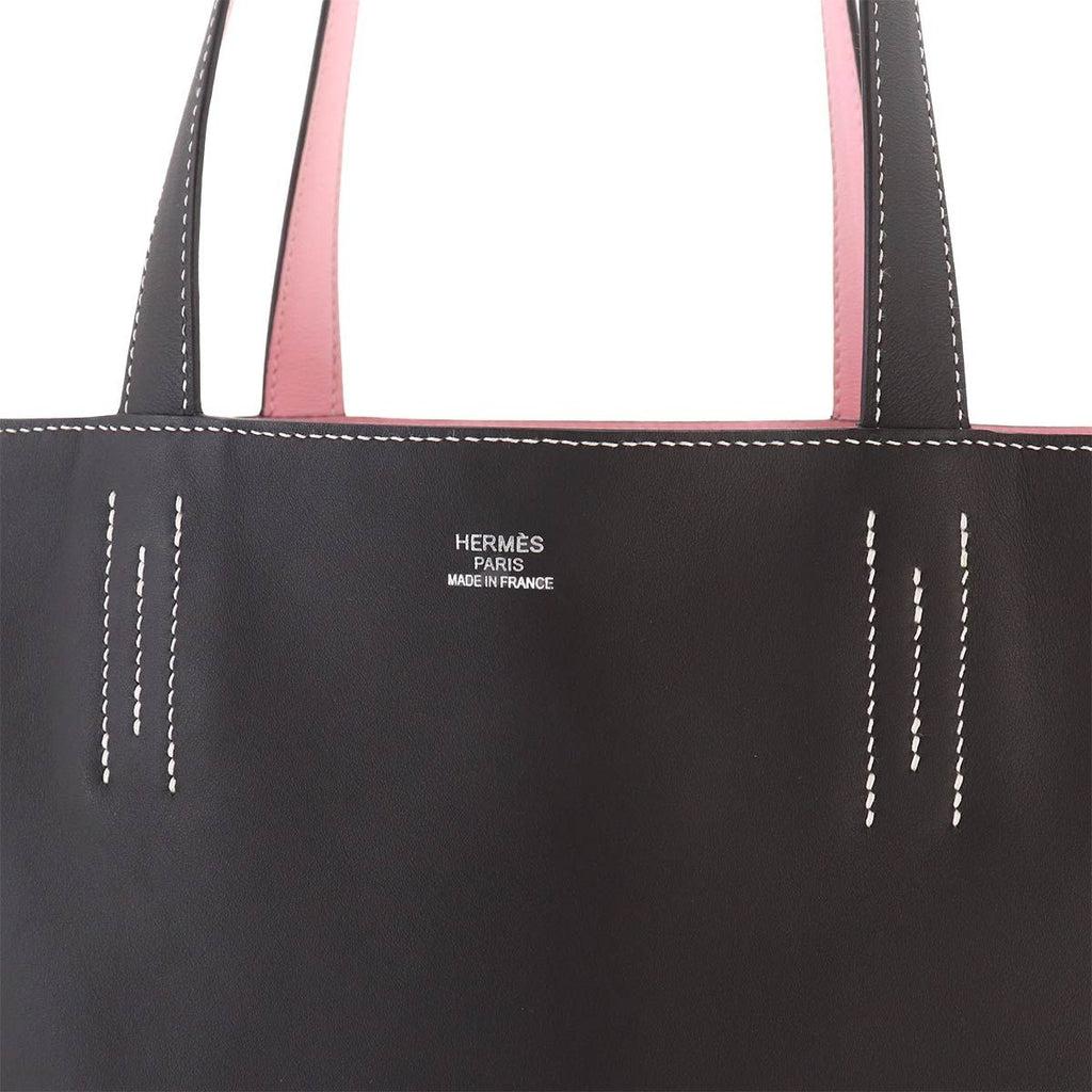 Hermes Neo Double Sens 35 Reversible Tote Swift Ebene Rose Sakura — view 8