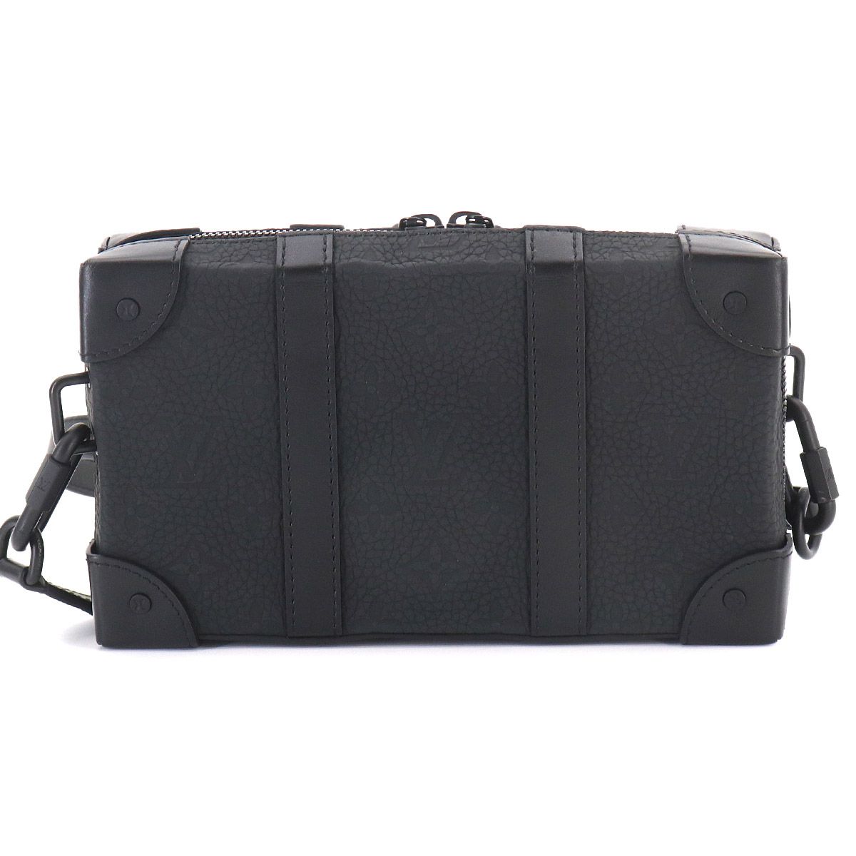 Louis Vuitton Monogram Taurillon Soft Trunk Wallet Shoulder Bag Black — view 2