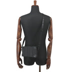Louis Vuitton Monogram Taurillon Soft Trunk Wallet Shoulder Bag Black — view 9