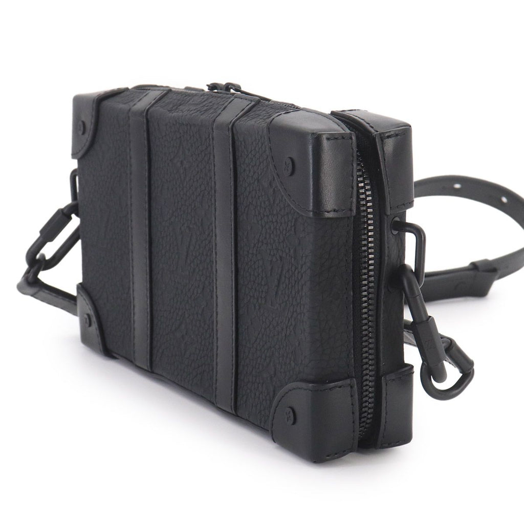 Louis Vuitton Monogram Taurillon Soft Trunk Wallet Shoulder Bag Black — view 3