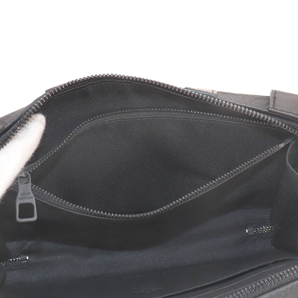 Louis Vuitton Monogram Taurillon Soft Trunk Wallet Shoulder Bag Black — view 8