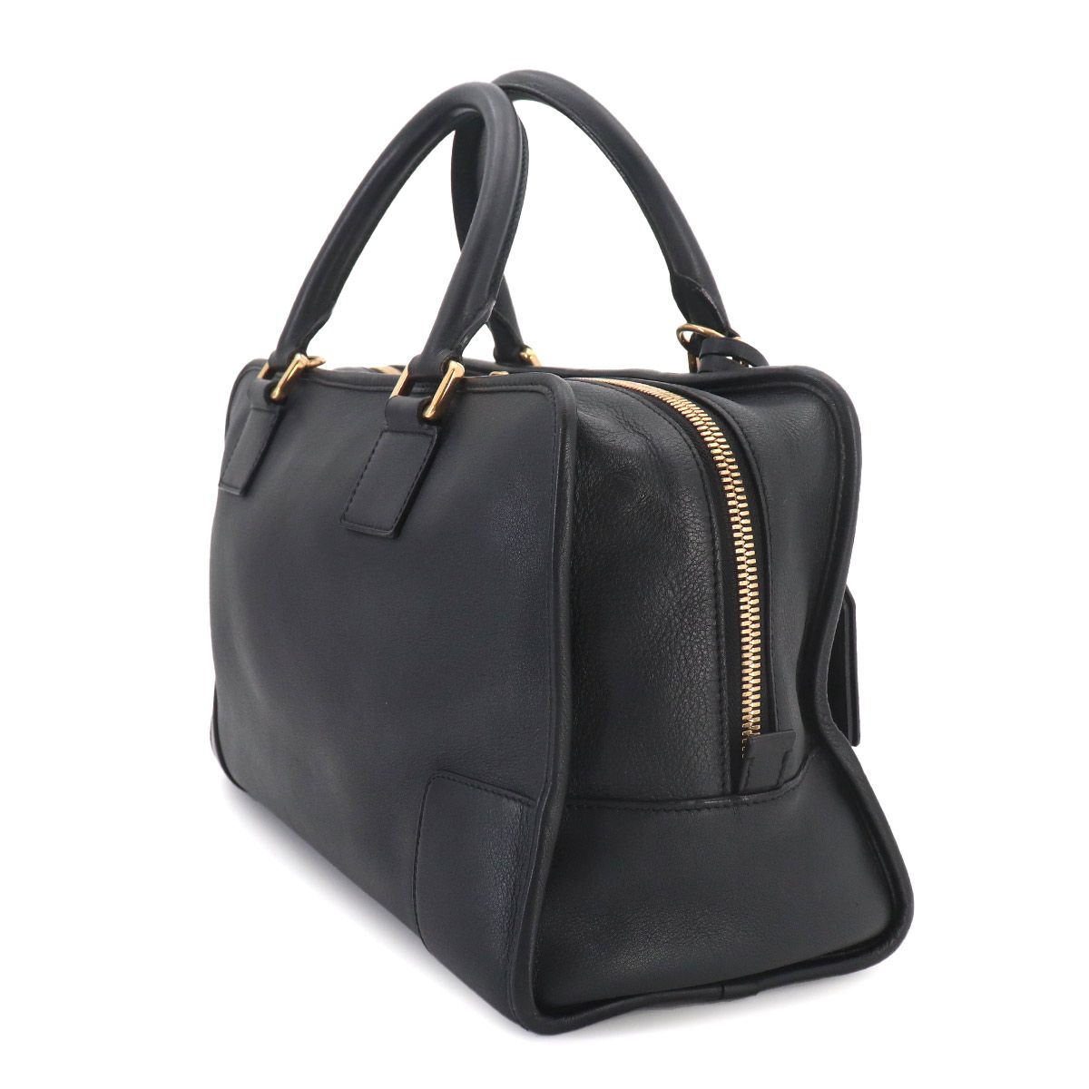 Loewe Amazona 36 Hand Bag Leather Black Gold Anagram — view 3