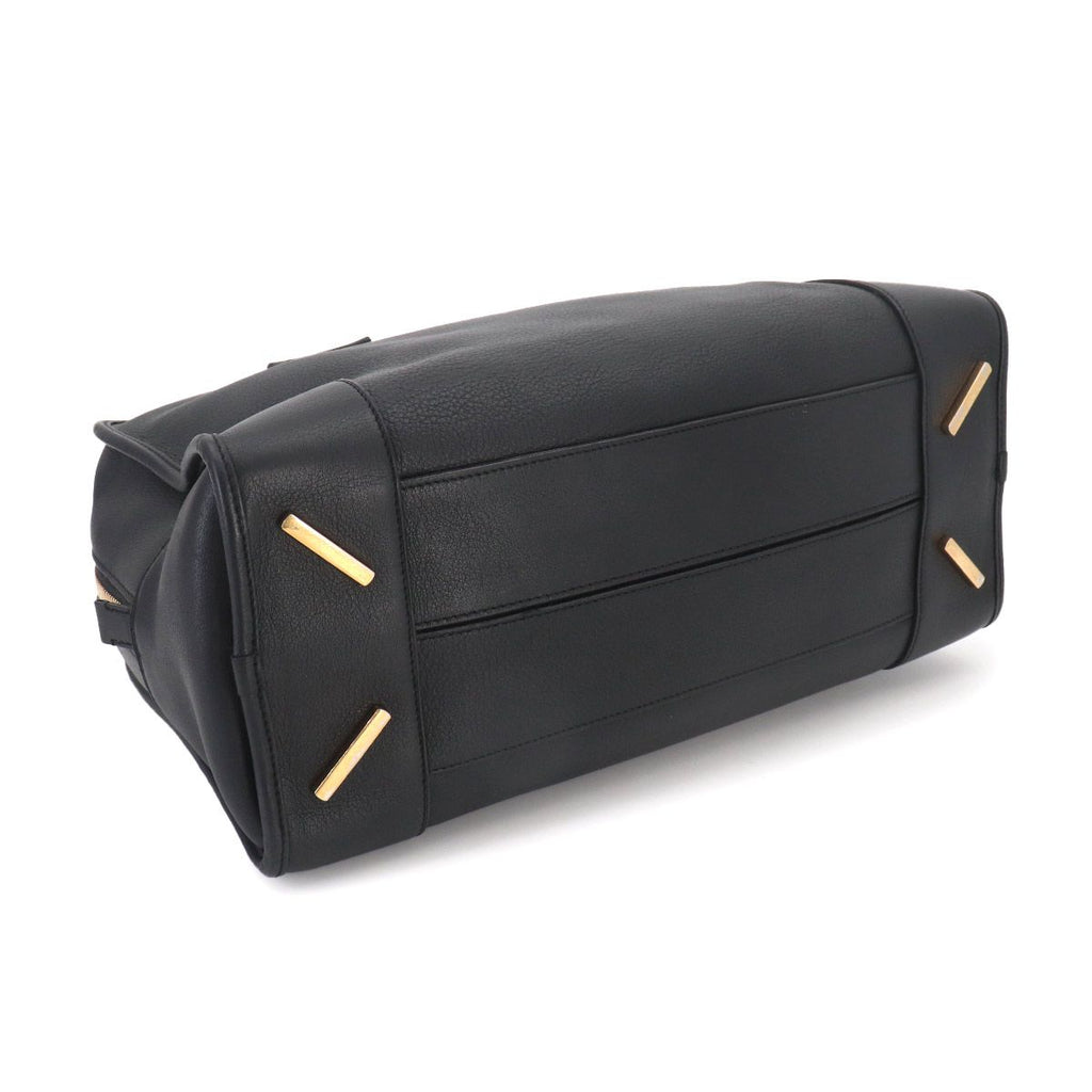 Loewe Amazona 36 Hand Bag Leather Black Gold Anagram — view 4
