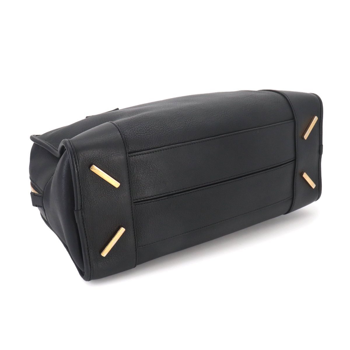 Loewe Amazona 36 Hand Bag Leather Black Gold Anagram — view 4