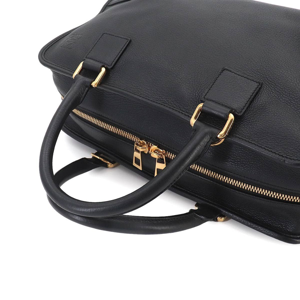 Loewe Amazona 36 Hand Bag Leather Black Gold Anagram — view 5