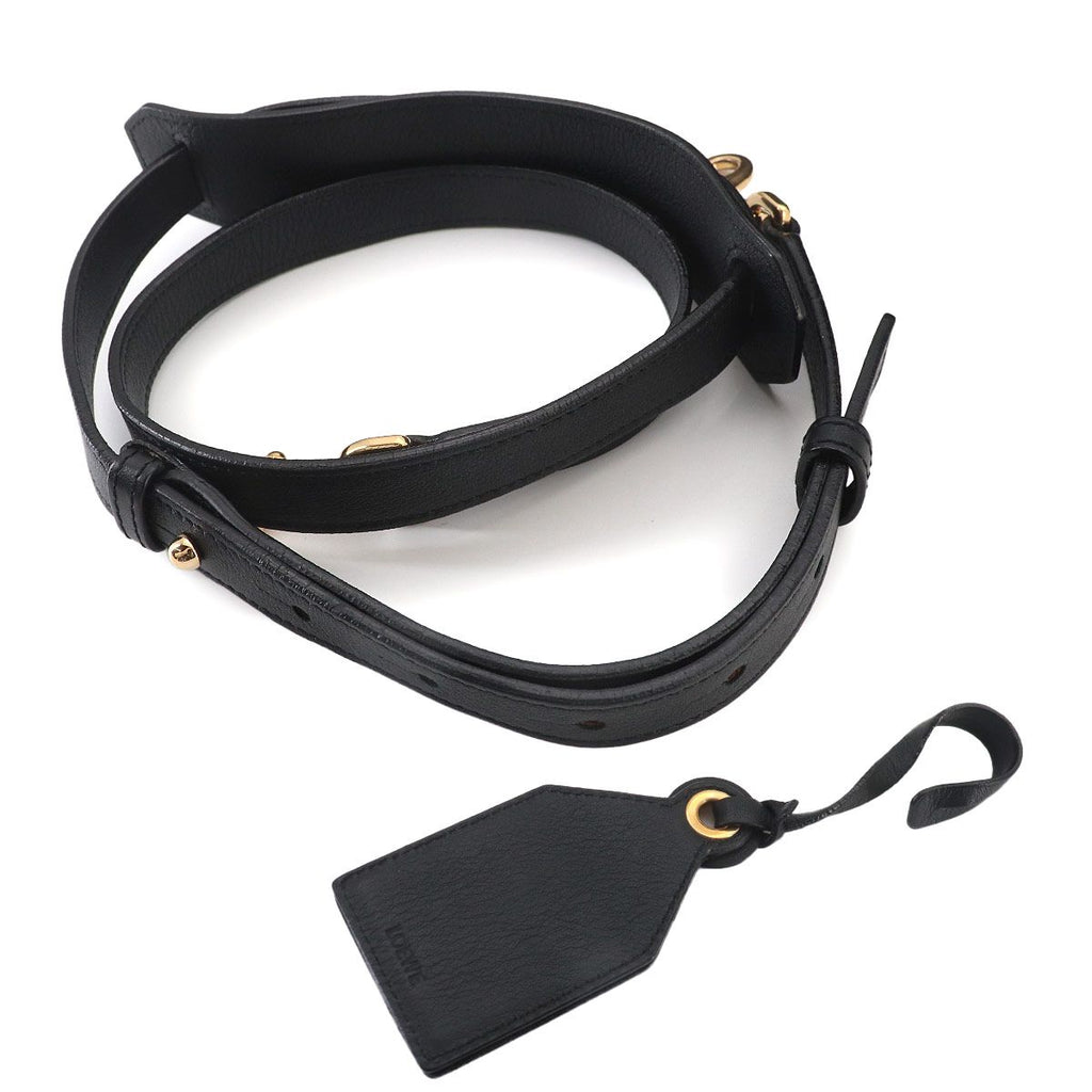 Loewe Amazona 36 Hand Bag Leather Black Gold Anagram — view 9