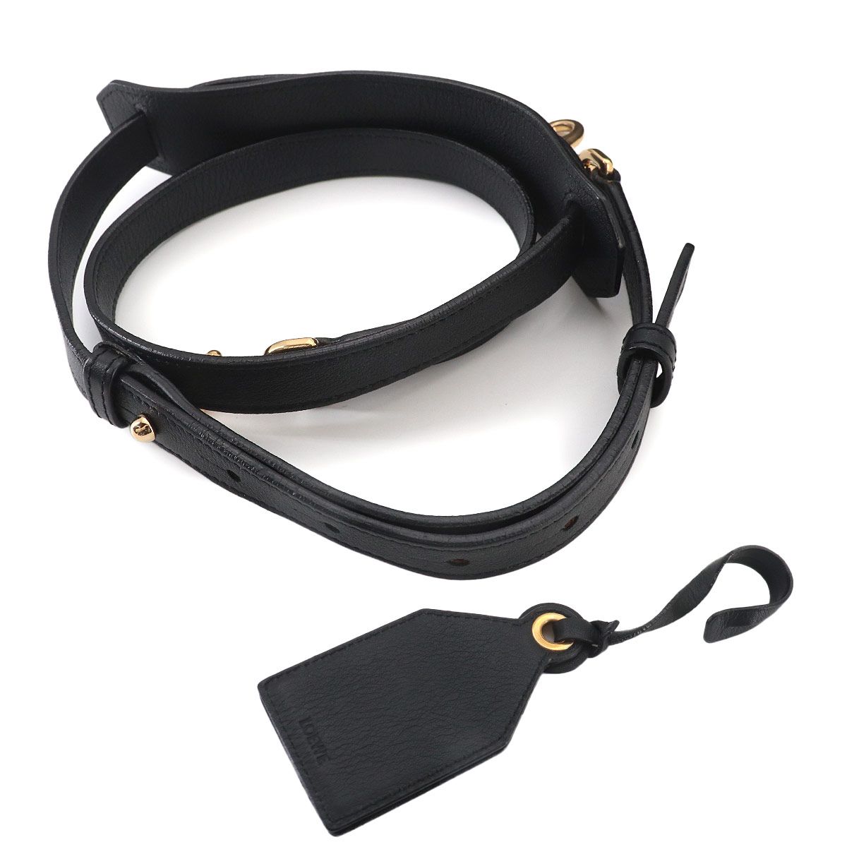 Loewe Amazona 36 Hand Bag Leather Black Gold Anagram — view 9