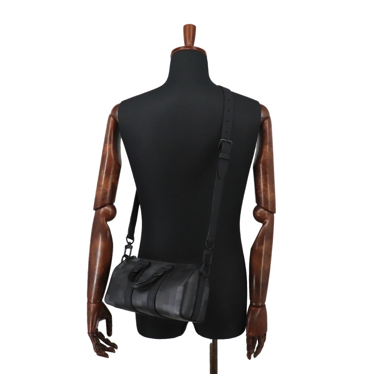 Louis Vuitton Damoflage Black Keepall Bandouliere 25 2-Way — view 9