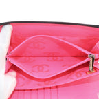 Chanel Cambon Line Zip Around Wallet Calfskin Enamel Black — view 8