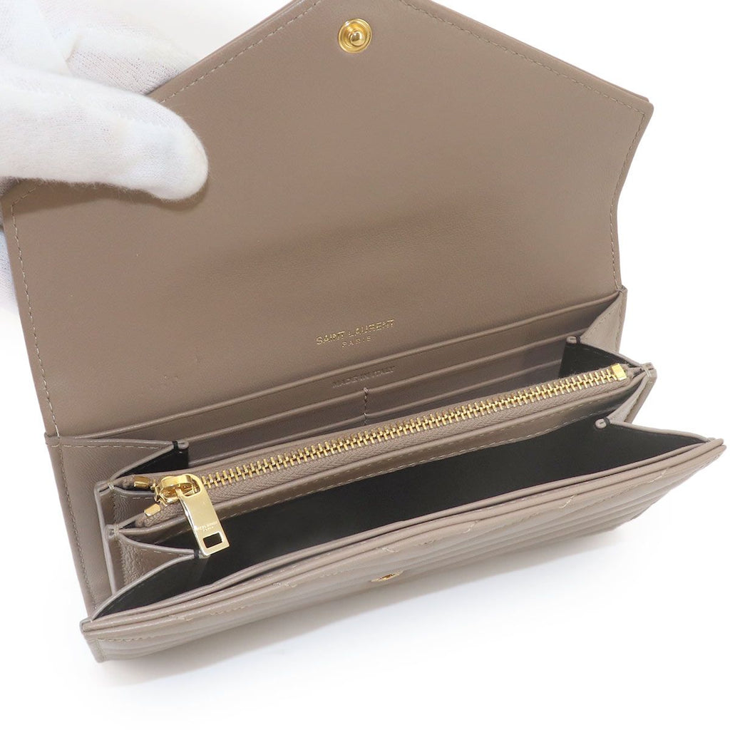 Saint Laurent Paris Monogram Large Flap Wallet Bifold Leather — view 6