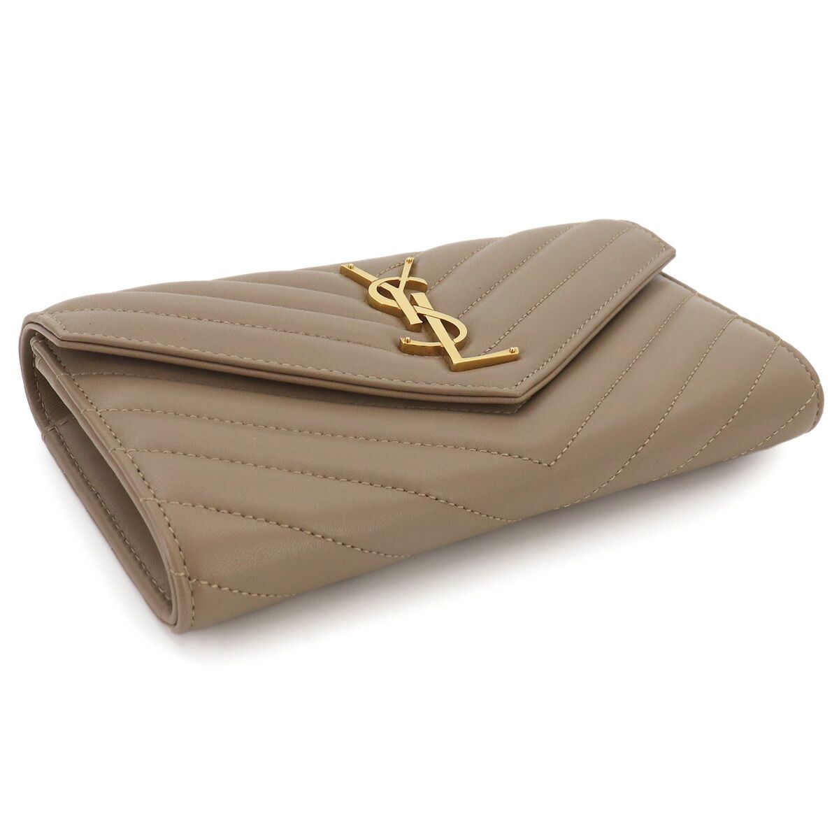 Saint Laurent Paris Monogram Large Flap Wallet Bifold Leather — view 4