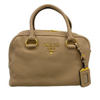 Prada Handbag Beige Leather