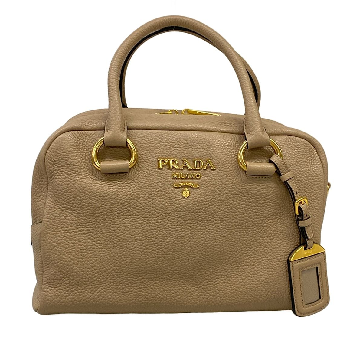 Prada Handbag Beige Leather