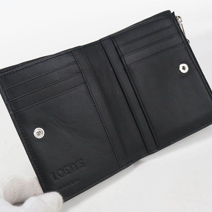 Loewe Slim Compact Wallet Puzzle Bifold Classic Calf — view 3