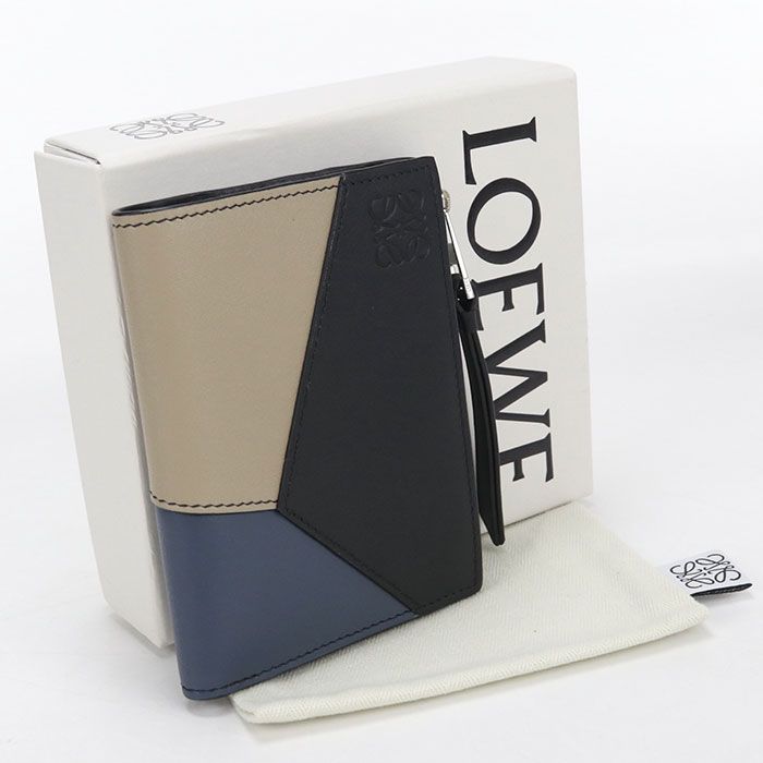 Loewe Slim Compact Wallet Puzzle Bifold Classic Calf