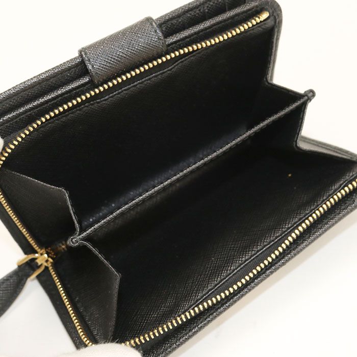 Prada Saffiano Leather Bifold Wallet Calf — view 6