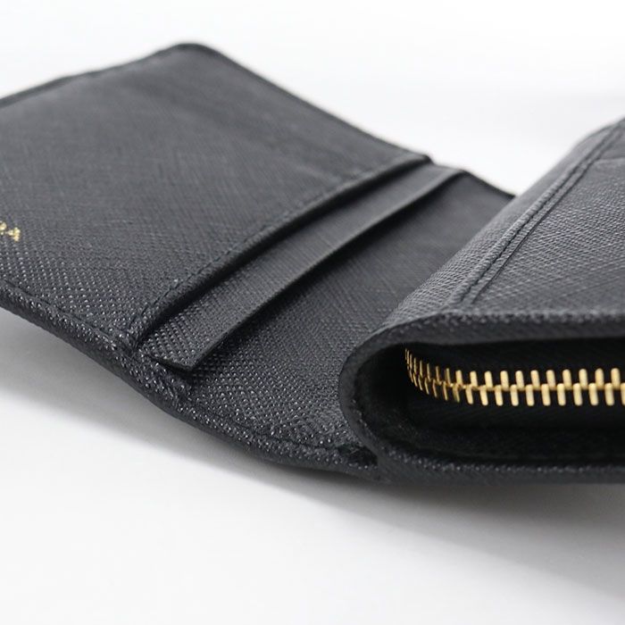 Prada Saffiano Leather Bifold Wallet Calf — view 9