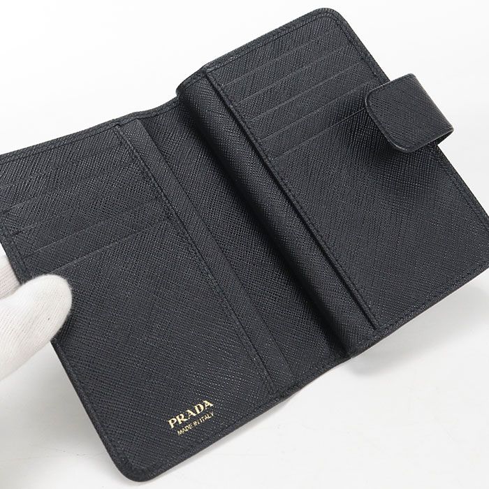 Prada Saffiano Leather Bifold Wallet Calf — view 3