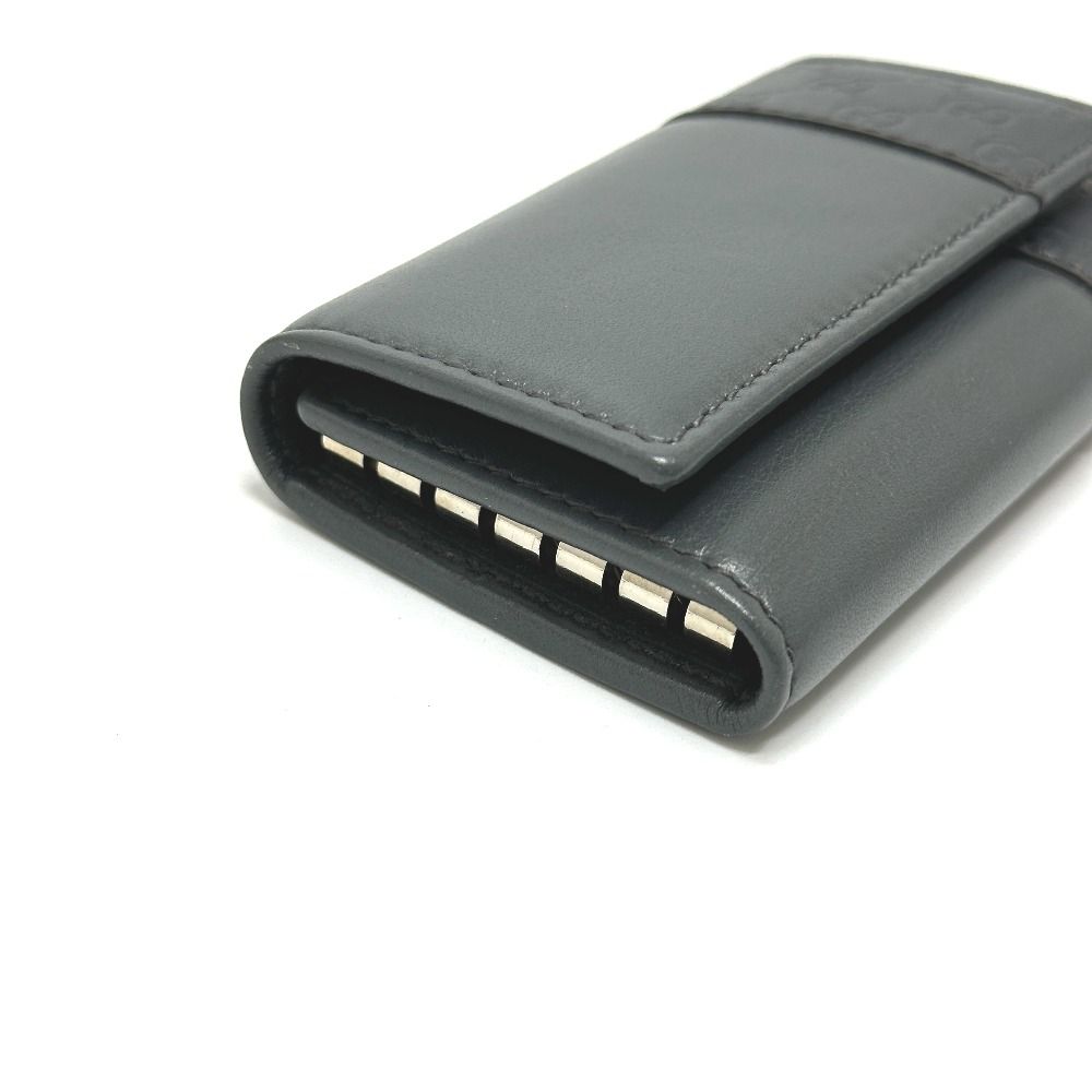 Gucci Key Case Guccissima Leather Gray Key Holder — view 3