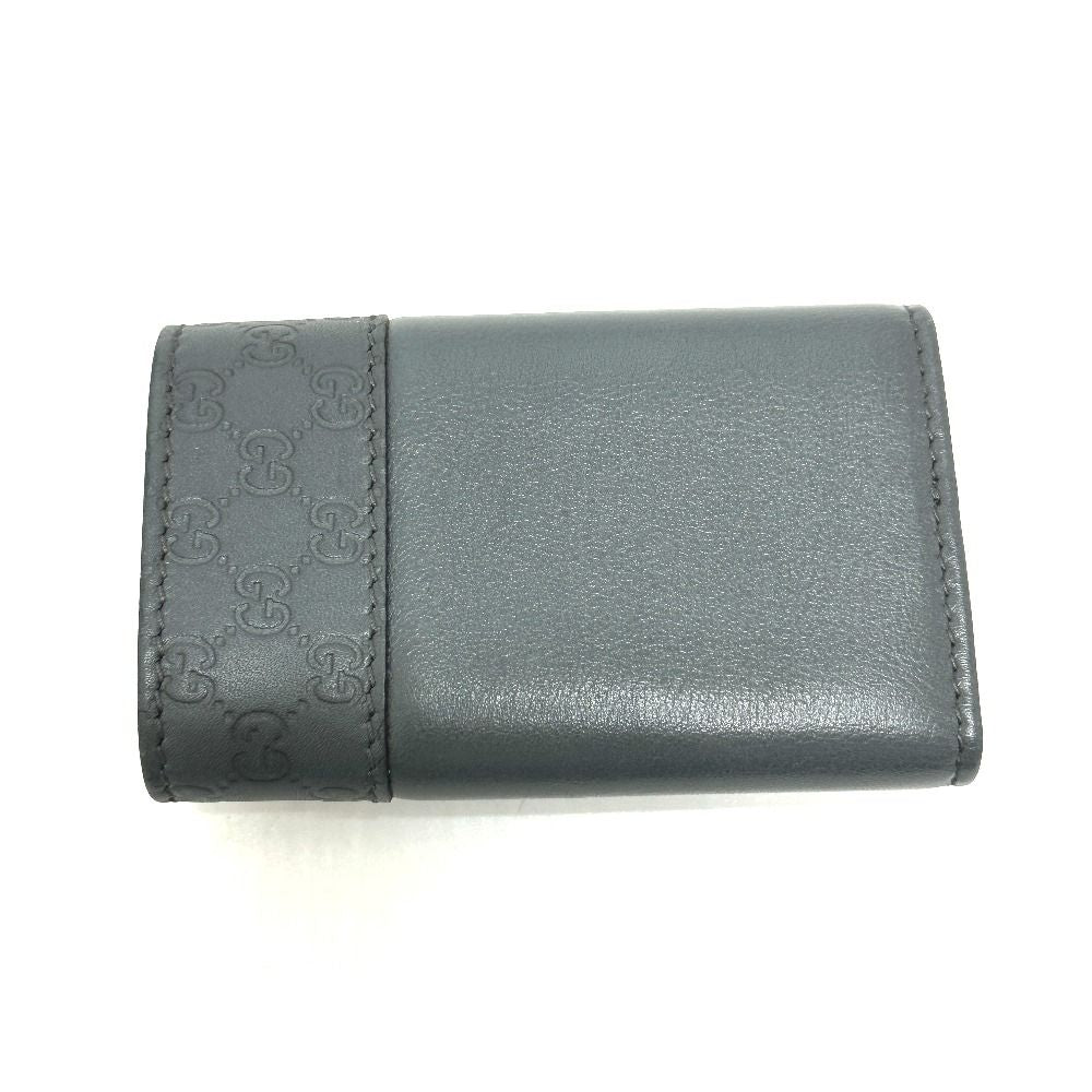 Gucci Key Case Guccissima Leather Gray Key Holder — view 2