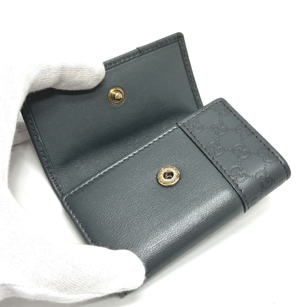 Gucci Key Case Guccissima Leather Gray Key Holder — view 5