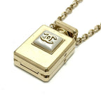 Chanel Necklace Perfume Bottle Metal Champagne Gold — view 3