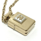 Chanel Necklace Perfume Bottle Metal Champagne Gold — view 4