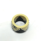 Chanel Ring CC Logo Bicolor Pearl Plastic White Black — view 6