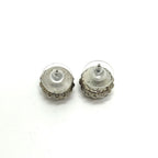 Chanel Earrings 02c Rhinestone CC Logo Metal Pink Silver — view 6