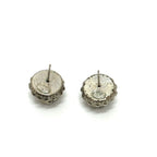Chanel Earrings 02c Rhinestone CC Logo Metal Pink Silver — view 7