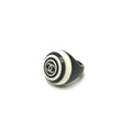 Chanel Ring CC Logo Plastic Black White