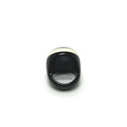 Chanel Ring CC Logo Plastic Black White — view 3