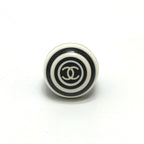 Chanel Ring CC Logo Plastic Black White — view 5