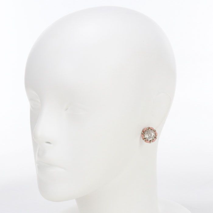 Chanel Rhinestone CC Logo Earrings Metal — view 5