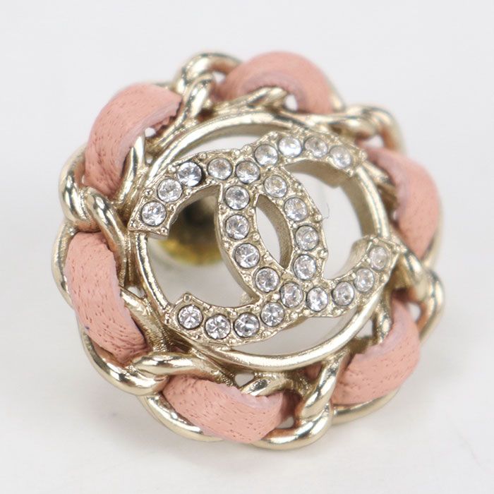 Chanel Rhinestone CC Logo Earrings Metal — view 4